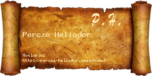 Percze Heliodor névjegykártya
